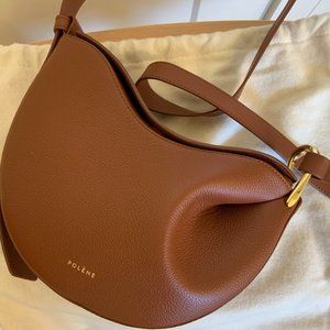 Polene Tonca Bag in Textured Cognac